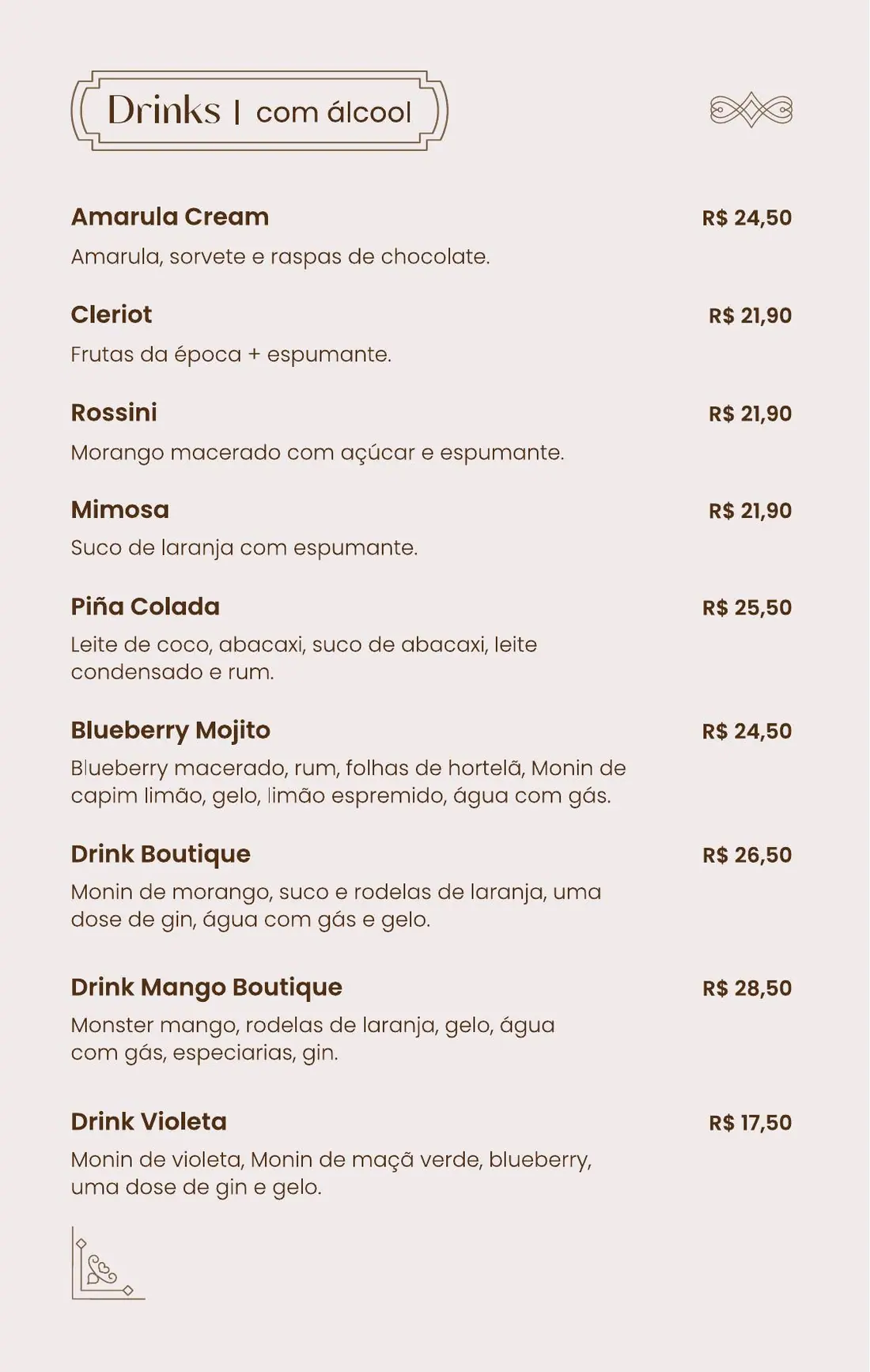 Cardápio Boutique Café Araucária — página 31