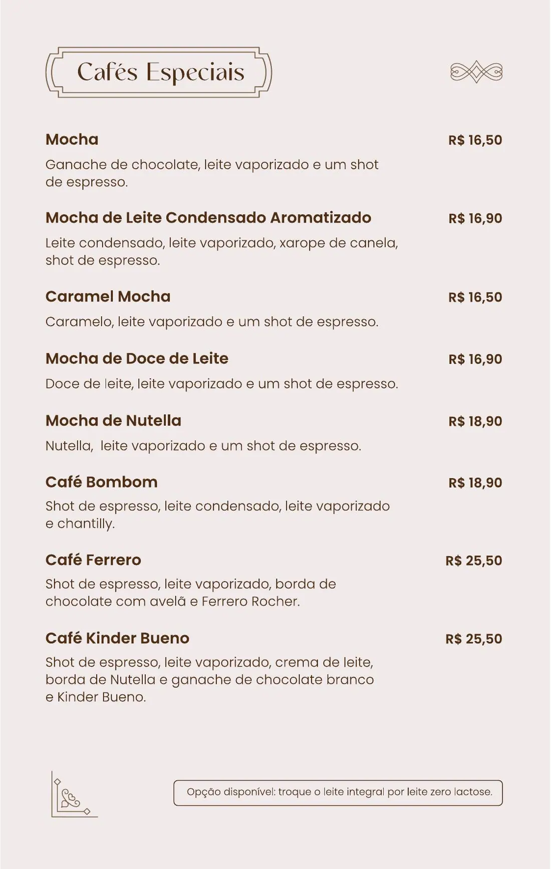 Cardápio Boutique Café Araucária — página 25