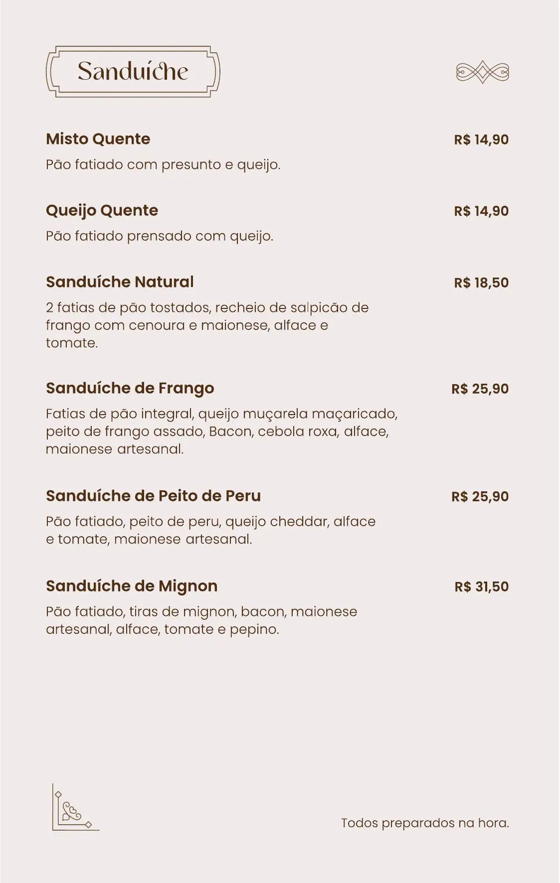Cardápio Boutique Café Araucária — página 13