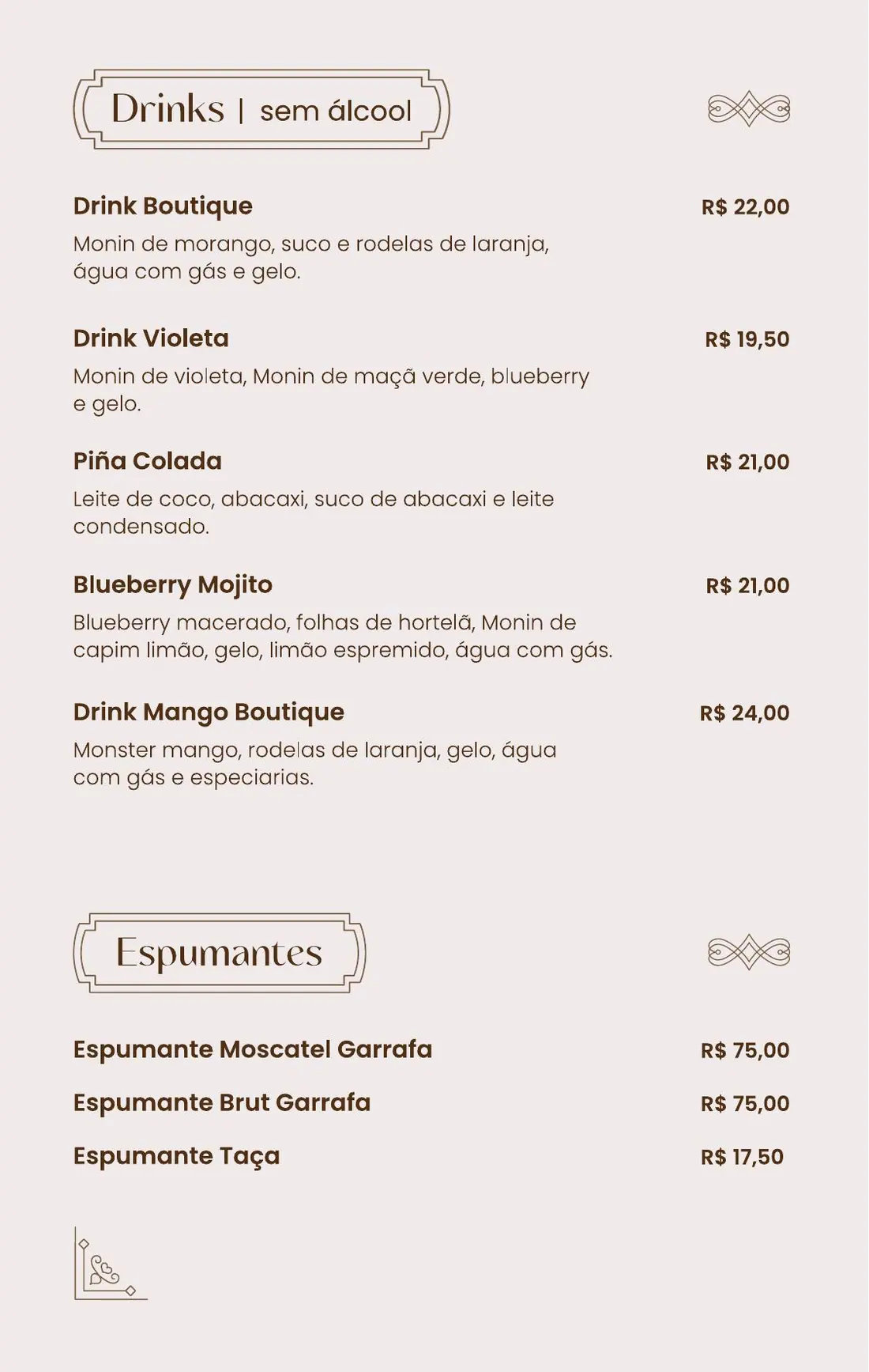 Cardápio Boutique Café Araucária — página 32